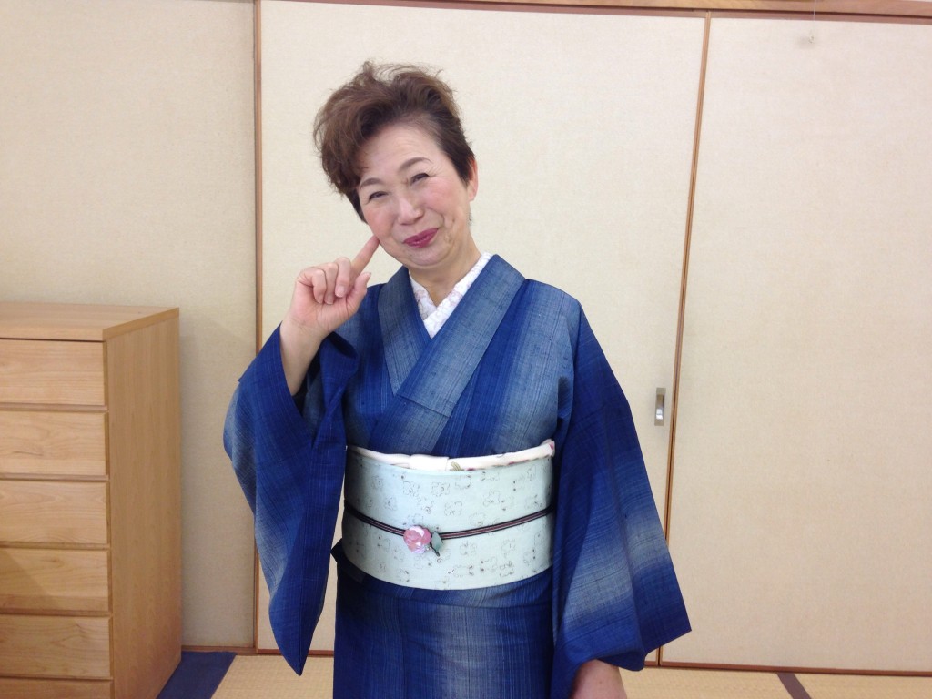 上田紬着物 染の西原名古屋帯