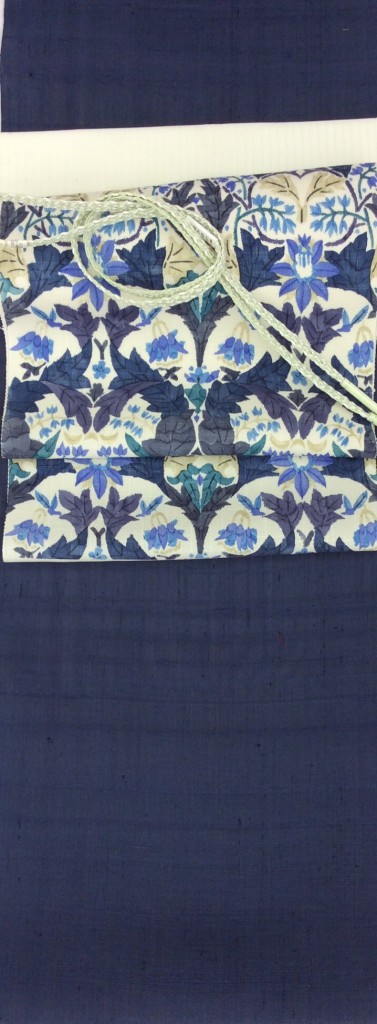 生紬着物　更紗柄染め名古屋帯