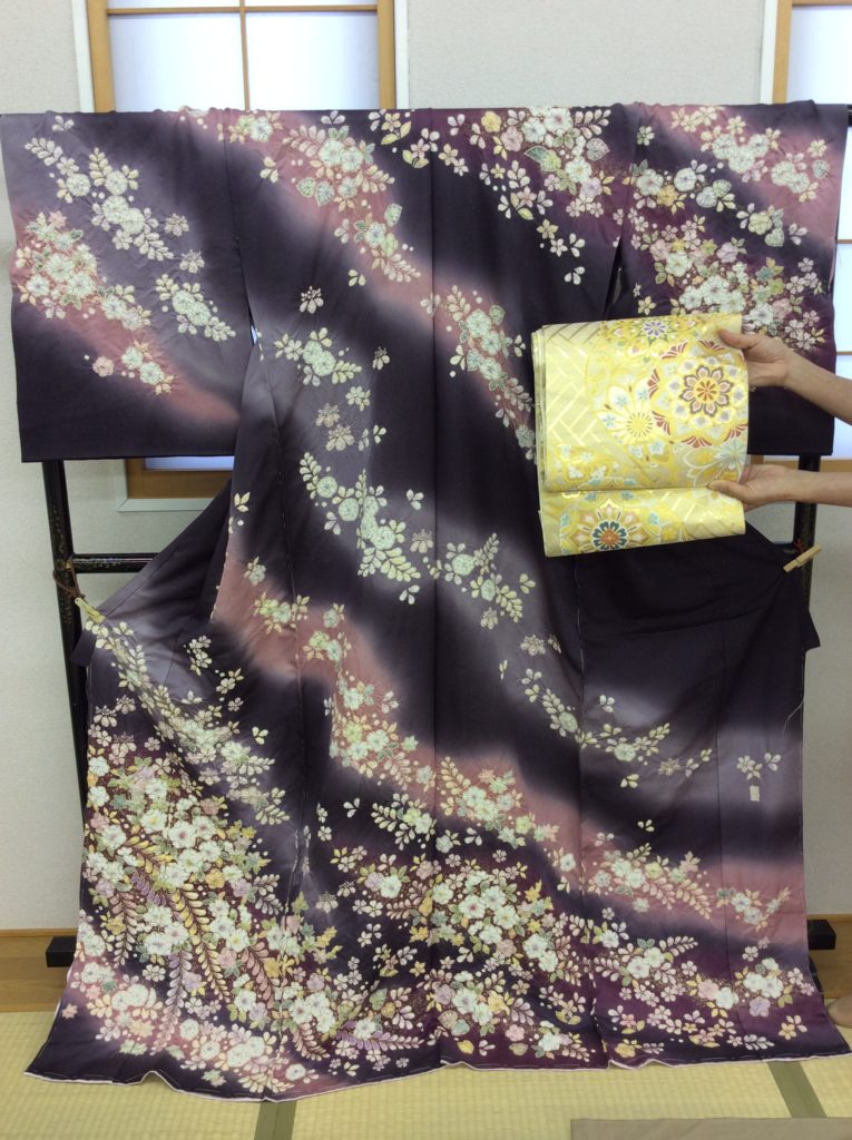 桐屋翠山工房　辻が花訪問着　袋帯　コーディネート