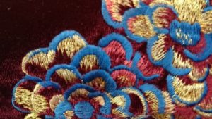 ツモリチサト がま口ハンドバッグ ボルドー