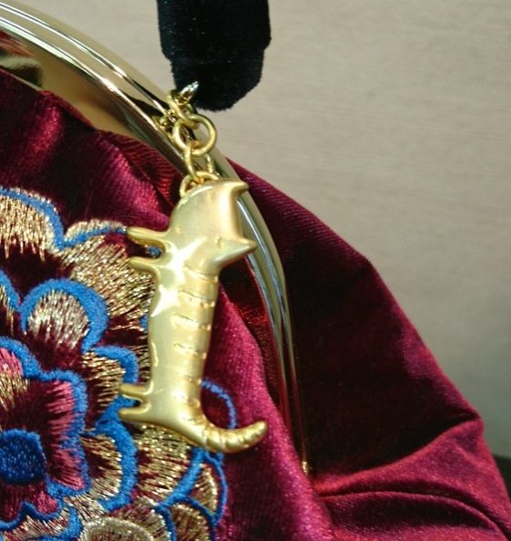 ツモリチサト がま口ハンドバッグ ボルドー