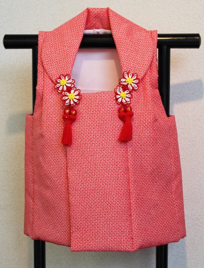 七五三 被布 赤 絞り ポリエステル