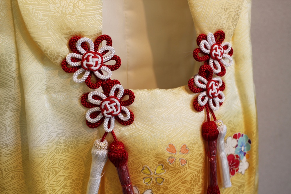 七五三 被布 黄色 正絹