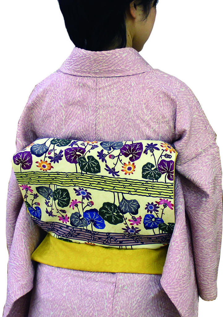 琉球紅型　名古屋帯