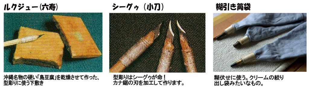 琉球紅型　道具