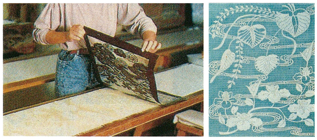 琉球紅型　型つけ